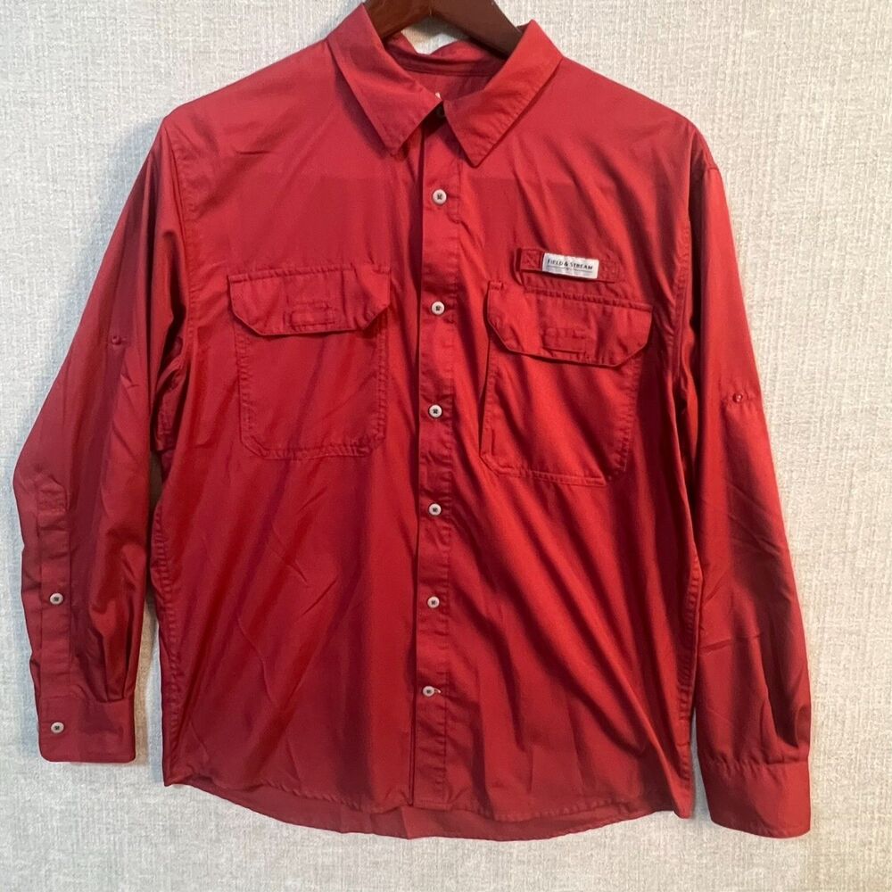 Field & Stream Shirt Men’s M Red Long Snap Sleeve… - image 1